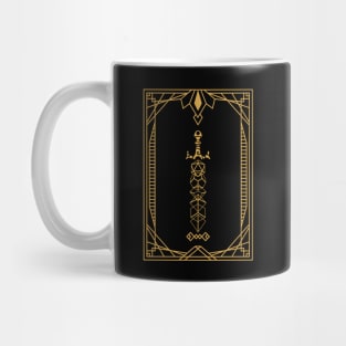 Gold Deco Dice Set Sword Mug